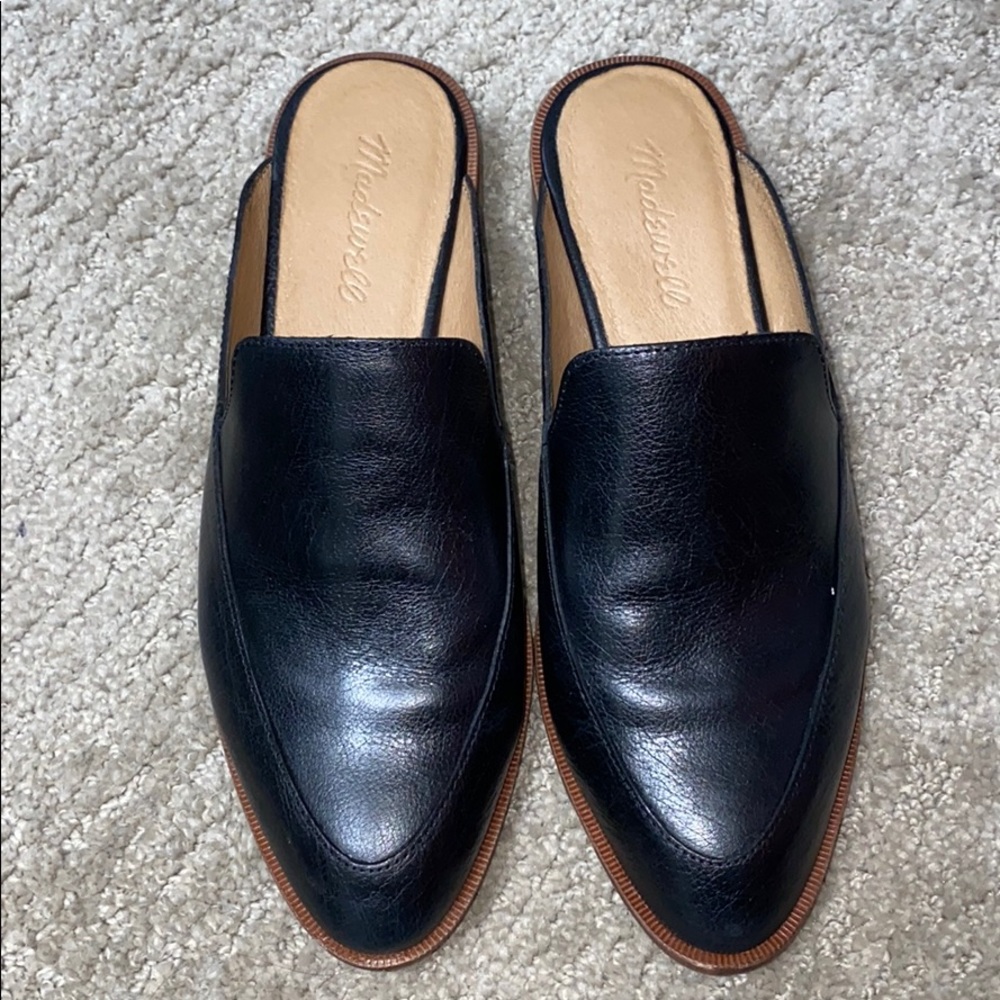 Worn once leather slides